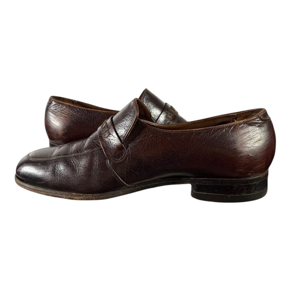 Florsheim Brown Leather Slip-On Dress Shoes Men’s 10D Classic Loafers 765334 - Picture 6 of 8
